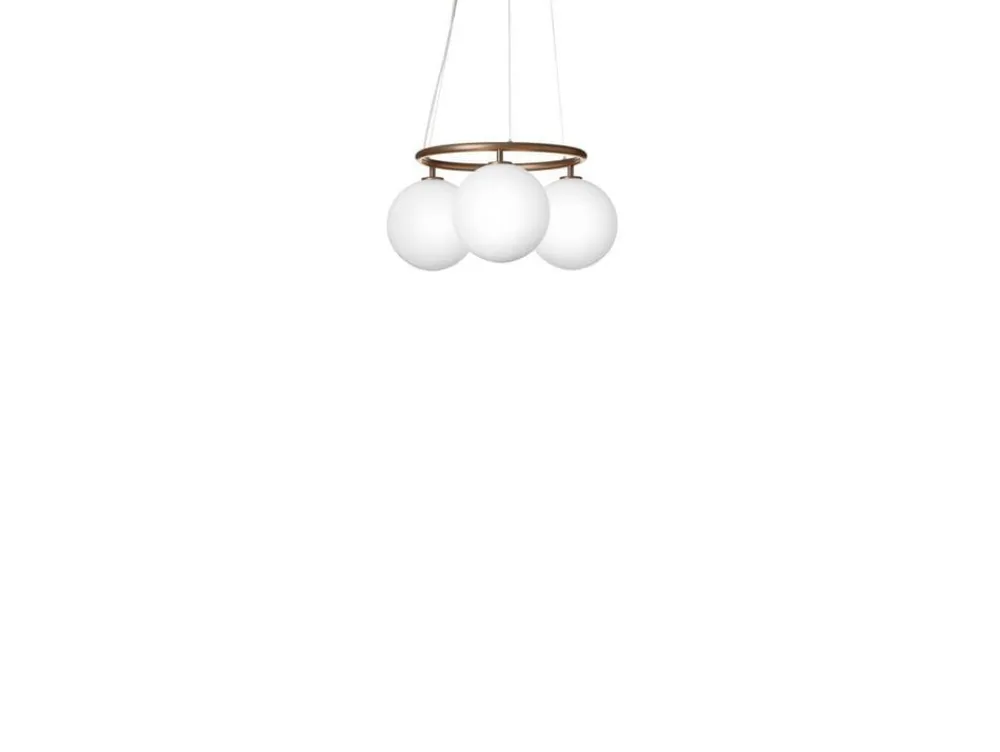 Lysekroner ^ Nuura Aps Nuura lysekrone Miira 3 Circular, Ø 54 cm, bronze/opal
