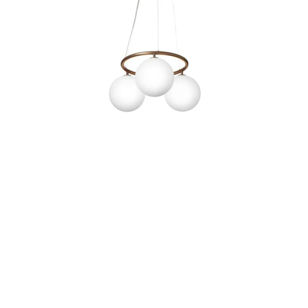 Lysekroner ^ Nuura Aps Nuura lysekrone Miira 3 Circular, Ø 54 cm, bronze/opal