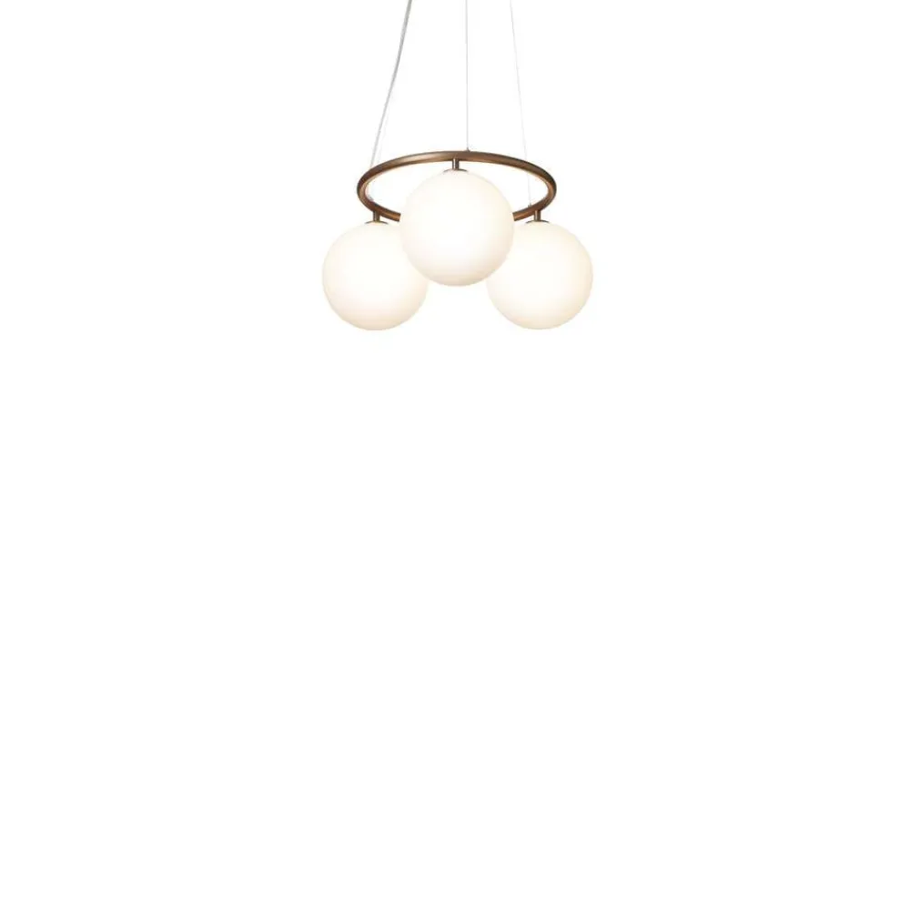 Lysekroner ^ Nuura Aps Nuura lysekrone Miira 3 Circular, Ø 54 cm, bronze/opal