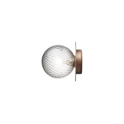 Nuura Aps Væg- Og Spejllamper > Nuura væglampe Liila 1, Ø 16,5 cm, IP44, bronze/klar