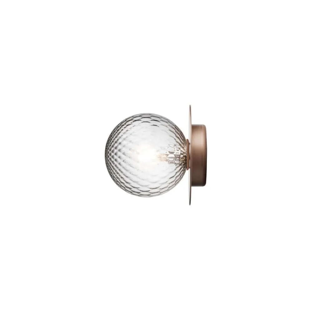 Nuura Aps Væg- Og Spejllamper > Nuura væglampe Liila 1, Ø 16,5 cm, IP44, bronze/klar