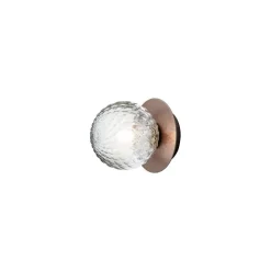 Nuura Aps Væg- Og Spejllamper > Nuura væglampe Liila 1, Ø 14 cm, IP44, bronze/klar