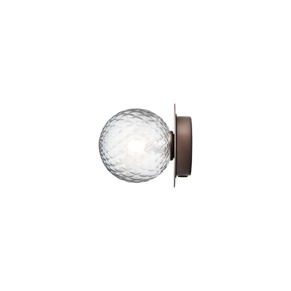 Nuura Aps Væg- Og Spejllamper > Nuura væglampe Liila 1, Ø 14 cm, IP44, bronze/klar