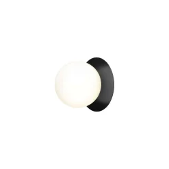 Nuura Aps Væg- Og Spejllamper > Nuura væglampe Liila 1, Ø 16 cm, IP44, sort/opal