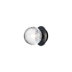 Væg- Og Spejllamper ^ Nuura Aps Nuura væglampe Liila 1, Ø 14 cm, IP44, sort/klar