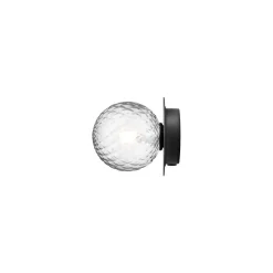Væg- Og Spejllamper ^ Nuura Aps Nuura væglampe Liila 1, Ø 14 cm, IP44, sort/klar