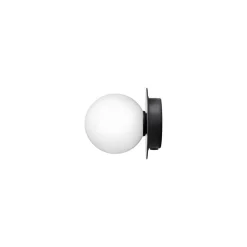 Væg- Og Spejllamper ^ Nuura Aps Nuura væglampe Liila 1, Ø 14 cm, IP44 , sort/opal
