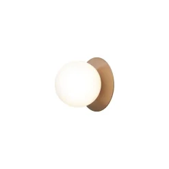 Nuura Aps Væg- Og Spejllamper|Væglamper > Nuura væglampe Liila 1, IP44, Ø 16,5 cm, bronze/opal