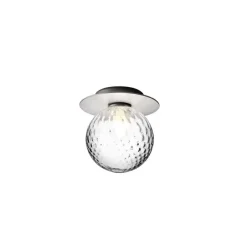 Væg- Og Spejllamper ^ Nuura Aps Nuura væglampe Liila 1, IP44, Ø 16,5 cm, sølv/klar