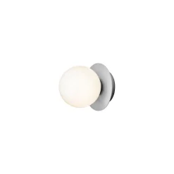 Nuura Aps Væg- Og Spejllamper > Nuura væglampe Liila 1 IP44, Ø 14 cm, sølv/opal