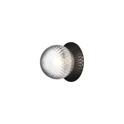 Væg- Og Spejllamper ^ Nuura Aps Nuura væglampe Liila 1 IP44 Ø 16,5 cm, sort/klar