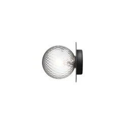 Væg- Og Spejllamper ^ Nuura Aps Nuura væglampe Liila 1 IP44 Ø 16,5 cm, sort/klar