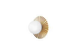 Nuura Aps Væg- Og Spejllamper > Nuura væglampe Liila Muuse, Ø 20 cm, IP44, guld/opal