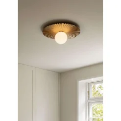 Nuura Aps Væg- Og Spejllamper > Nuura væglampe Liila Muuse, Ø 42 cm, IP44, guld/opal
