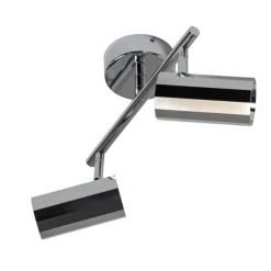 Loftlamper|Spotlights ^ Lucea Oktano loftspot, kromfarvet Længde 30 cm 2 lyskilder metal