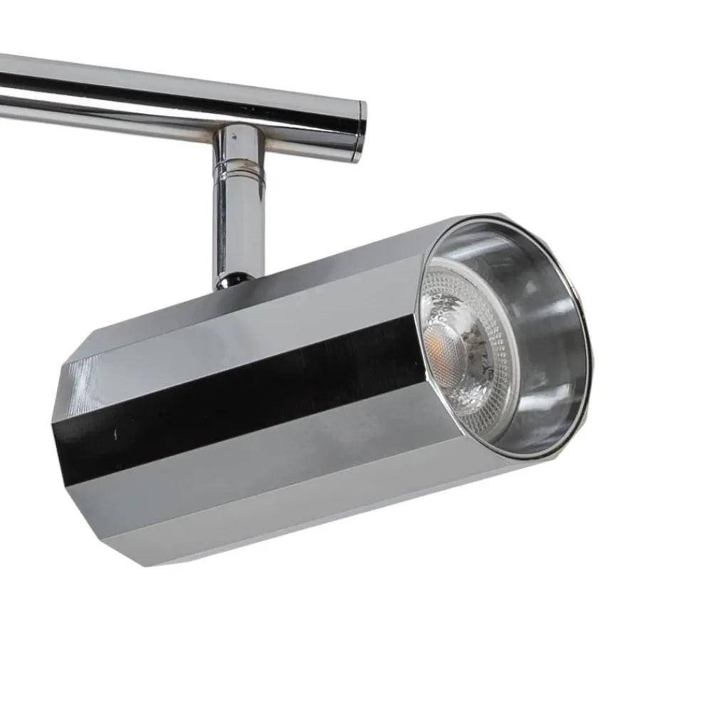 Loftlamper|Spotlights ^ Lucea Oktano loftspot, kromfarvet Længde 30 cm 2 lyskilder metal
