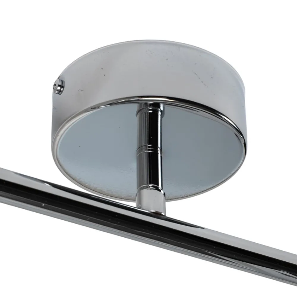 Loftlamper|Spotlights ^ Lucea Oktano loftspot, kromfarvet Længde 30 cm 2 lyskilder metal