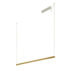 Pendellamper ^ OLEV Lanacotta LED-hængelampe, egetræ, 2.700 K