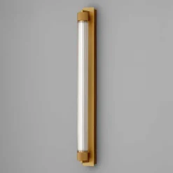 OLEV Væg- Og Spejllamper > LED-væglampe CHARMER, brun, metal/glas, 2.700 K IP44