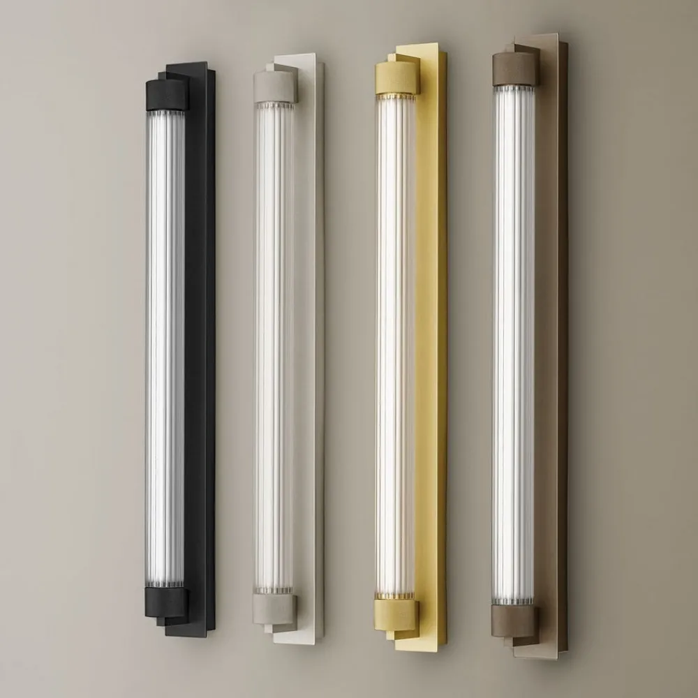 OLEV Væg- Og Spejllamper > LED-væglampe CHARMER, brun, metal/glas, 2.700 K IP44