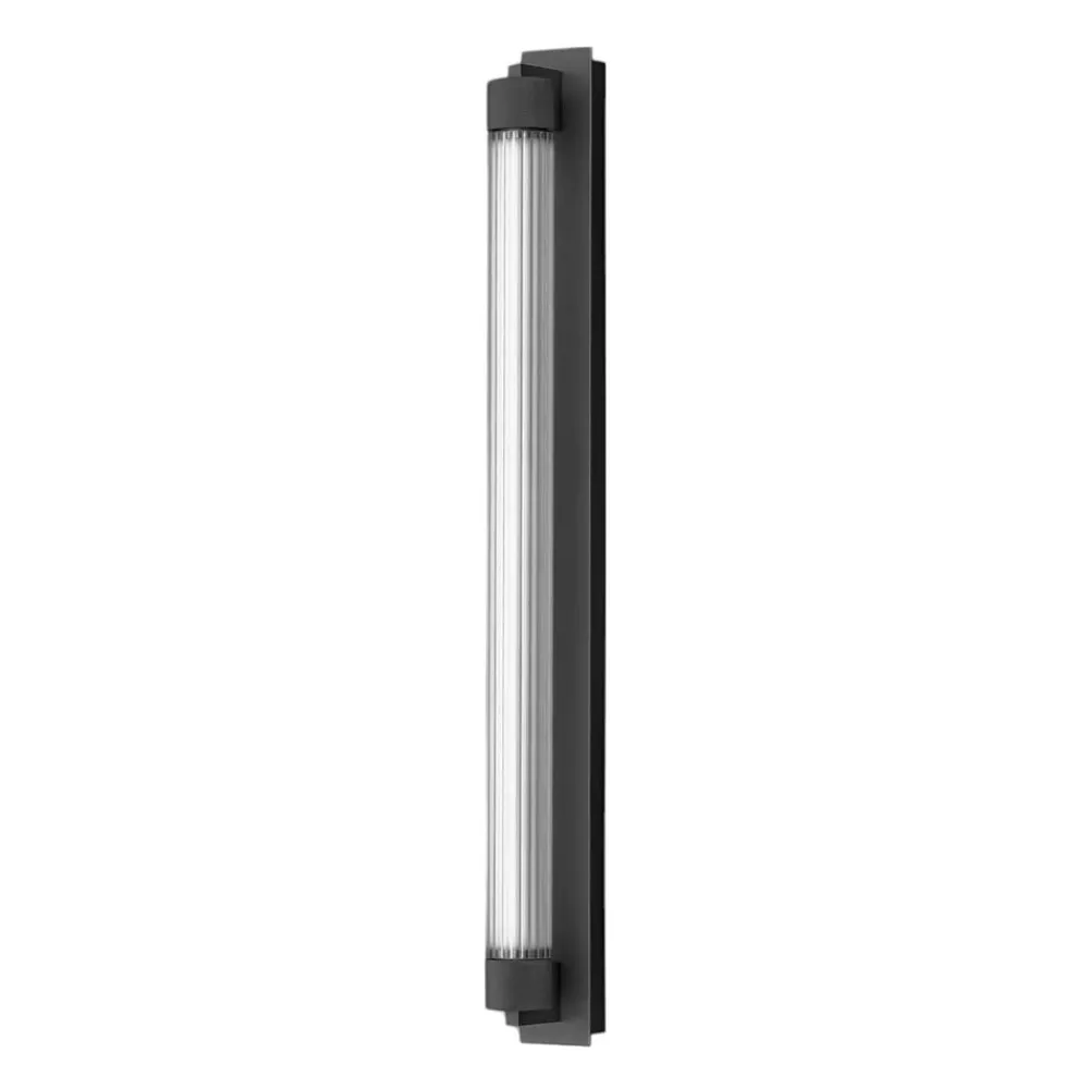 Væg- Og Spejllamper ^ OLEV LED-væglampe CHARMER, sort metal/glas 2.700 K IP44