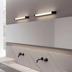Væg- Og Spejllamper ^ OLEV LED-væglampe CHARMER, sort metal/glas 2.700 K IP44