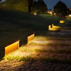 OLEV Sokkellamper > Step Line LED-sokkellampe, rustbrun