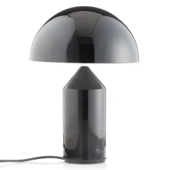 Oluce Bordlamper > Atollo bordlampe, aluminium, Ø 25 cm, sort