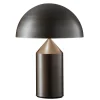 Bordlamper ^ Oluce Atollo bordlampe, dæmpbar, Ø38cm, bronze
