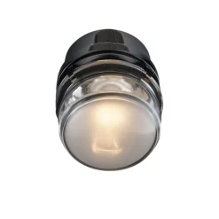 Væg- Og Spejllamper ^ Oluce LED-væglampe Fresnel, kromfarvet, aluminium, glas, 2.700 K