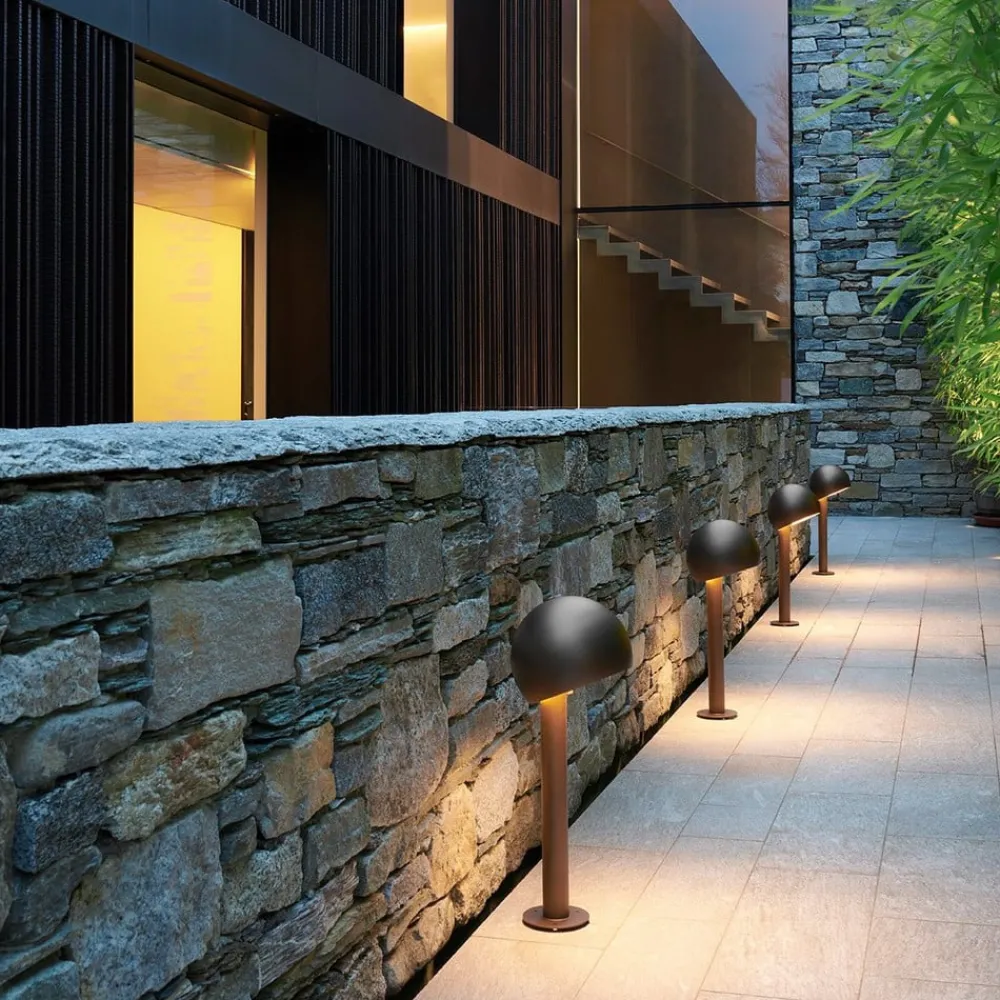 Oluce Gadebelysning > Otto 329 LED-stibelysning, indisk brun