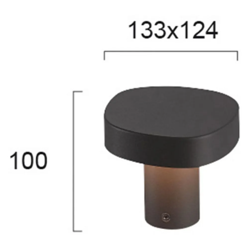 Sokkellamper ^ Viokef Onda LED-sokkellampe, IP54, højde 10 cm