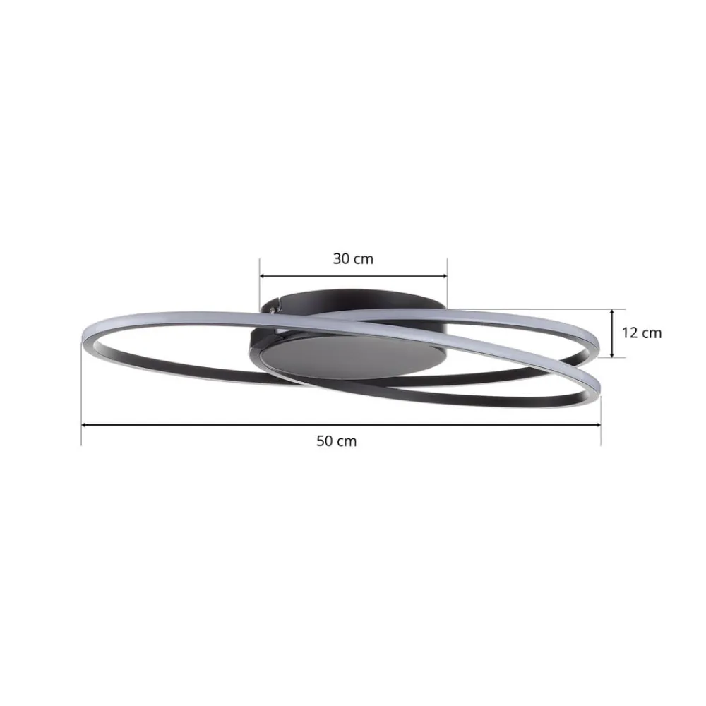 Loftlamper ^ Freelight Ophelia LED-loftlampe, sort