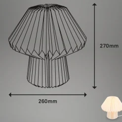Bordlamper ^ Briloner Origami bordlampe af hvidt papir, 27x26cm