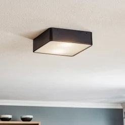 Argon Loftlamper > Oro loftslampe af stål og glas, sort, 25 cm