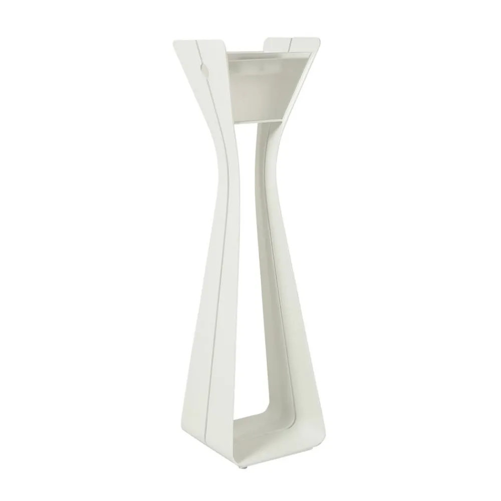 Les Jardins Solcellelamper > Osmoz LED-solcellelampe af aluminium, 175 cm, hvid