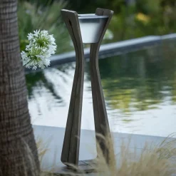 Les Jardins Solcelle Lampe Med Sensor|Solcellelamper > Osmoz LED-solcellelampe af Duratek, grå