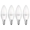 Led Pærer ^ OSRAM Base Retro LED-kerte E14 4,9 W 4 stk 2.700 K