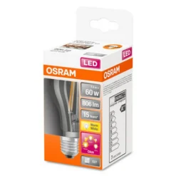 OSRAM Dæmpbar Led-Pære > Classic A LED-pære E27 6,5 W 827 3-Step-dim