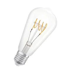 OSRAM Dæmpbar Led-Pære|Filament Pære > Classic LED-rustikpære E27 4,8W 827 klar dim