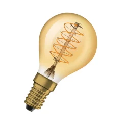 OSRAM Dæmpbar Led-Pære|Filament Pære > 1906 E14 3,4W LED dråbe 822 guld dæmpbar