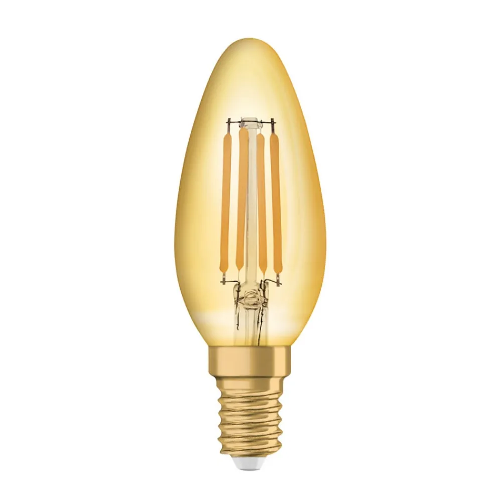 OSRAM Filament Pære > filament kertepære Vintage 1906, E14 Filament 4W 824 gold