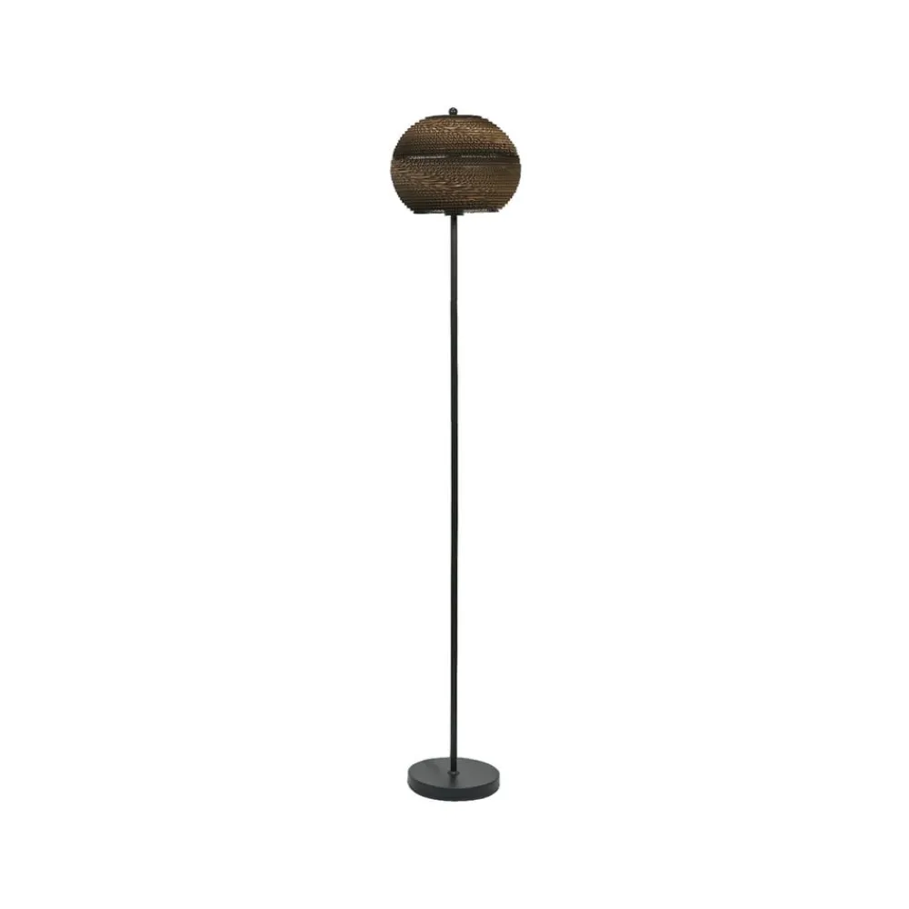 Gulvlamper|Gulvlamper ^ OSRAM gulvlampe BALL, brun, højde 160 cm, bølgepap, E27