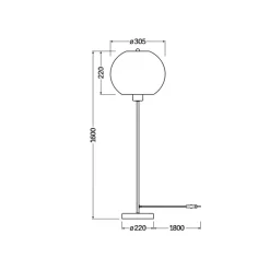 Gulvlamper|Gulvlamper ^ OSRAM gulvlampe BALL, brun, højde 160 cm, bølgepap, E27