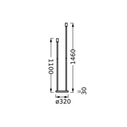 OSRAM Gulvlamper|Gulvlamper > gulvlampe DECOR STICK, beige, højde 146 cm, 2 x E27