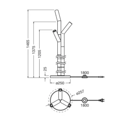 Gulvlamper ^ OSRAM gulvlampe Decor Straw, 3 lyskilder, farvet, stål, E27