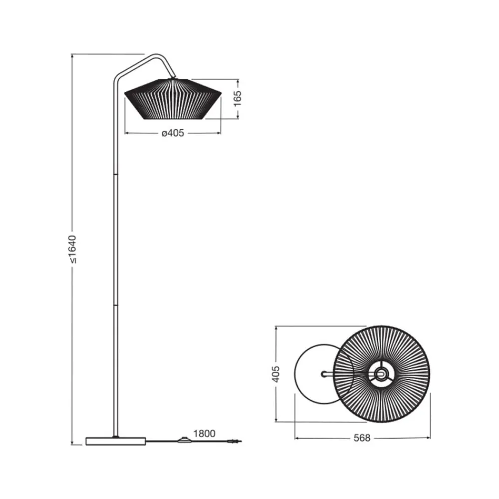 OSRAM Gulvlamper > gulvlampe Decor Stripes, beige, tekstil, E14