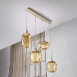 OSRAM Pendellamper > hængelampe Decor Needle Linear beige, stål, 4 lyskilder E27