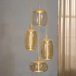OSRAM Pendellamper|Pendellamper > hængelampe Decor Needle Plate beige, stål, 4 lyskilder, E27
