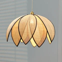 OSRAM Pendellamper > hængelampe Decor Rattan Lotus, Ø 67 cm, beige, E27